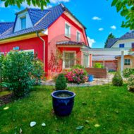 Ansicht auf überdachte Terrasse