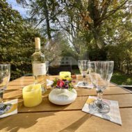 sonnige Terrasse